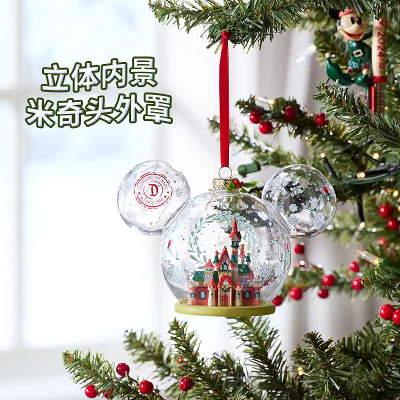 Original Disney Christmas Series Mickey Minnie Pendant Model Garage Kit Christmas Tree Ornament Festival Decoration Xmas Gifts