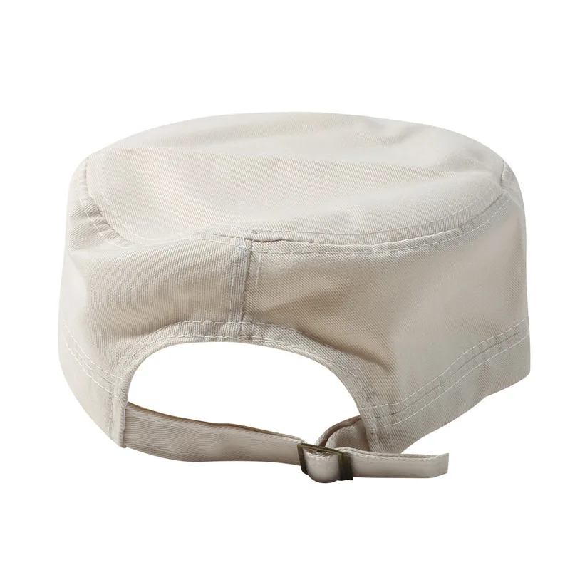 1PC Mode Männer Frauen Fünf Farben Unisex Einstellbar Klassischen Stil Plain Flache Vintage Armee Hut Kadett Militär Patrol Cap – Detail 27