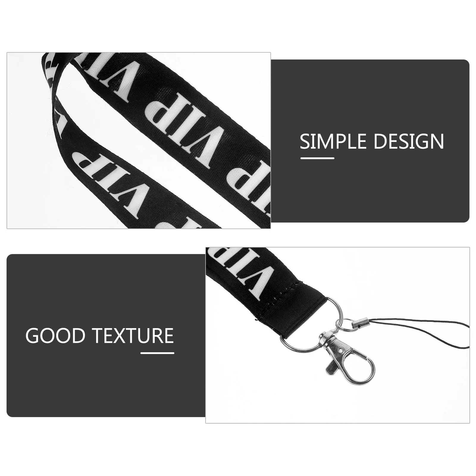 2Pcs Mobile Accessories Lightweight Men Lanyards Polyester Id Card Lanyards ID Badge Neck Ropes Card Holders
