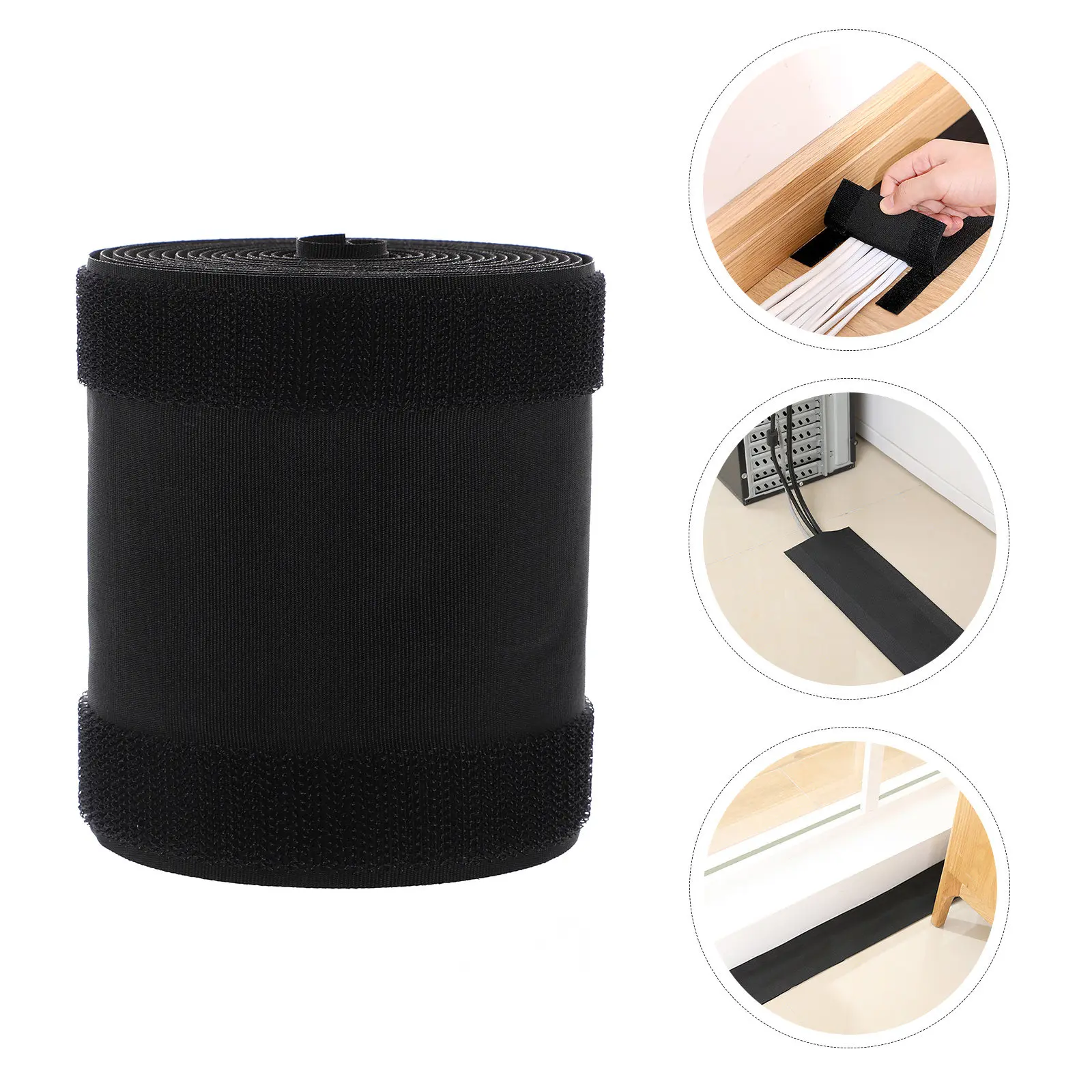 3 Meter Cable Grip Strip for Carpet Floor Cable Management Hook and Loop Design Office Industrial Home Use Nylon Cord Protector
