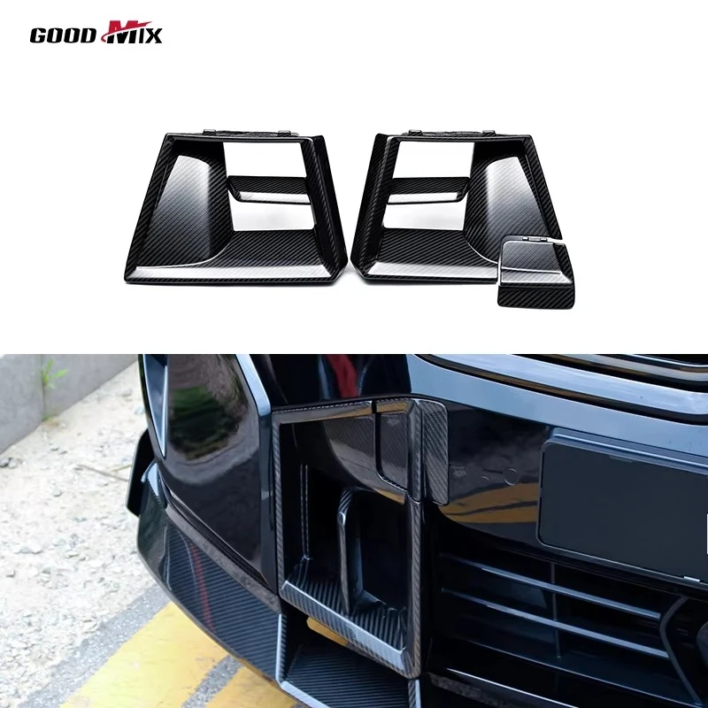 LD Style Carbon Fiber Body Kit Front Bumper Insert Air Vent Trim Aero Part Upgrade for BMW XM G09 2022 -