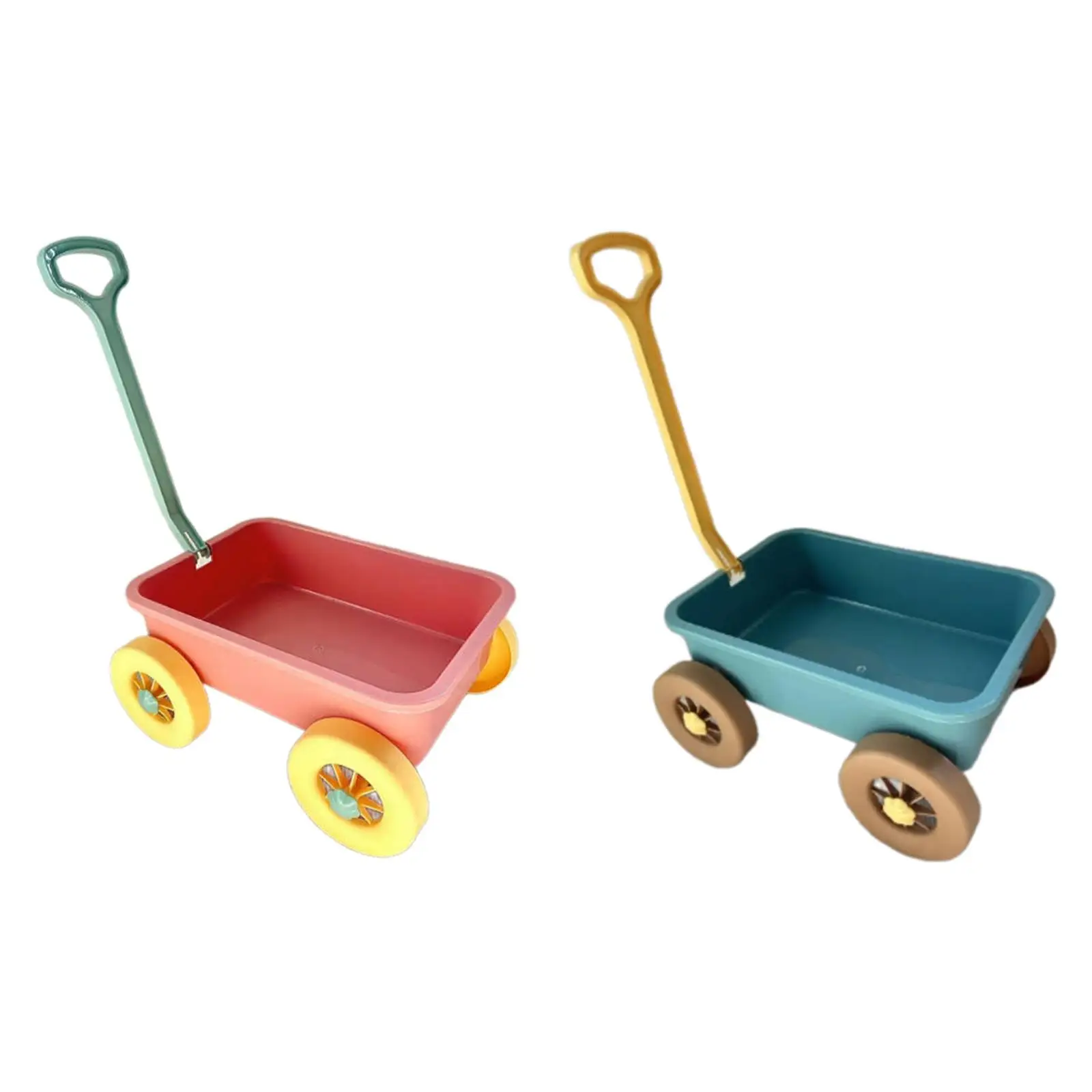 

Beach Toy Cart Handheld Storage Car Wagon Toy Garden Tool Pretend Play Wagon