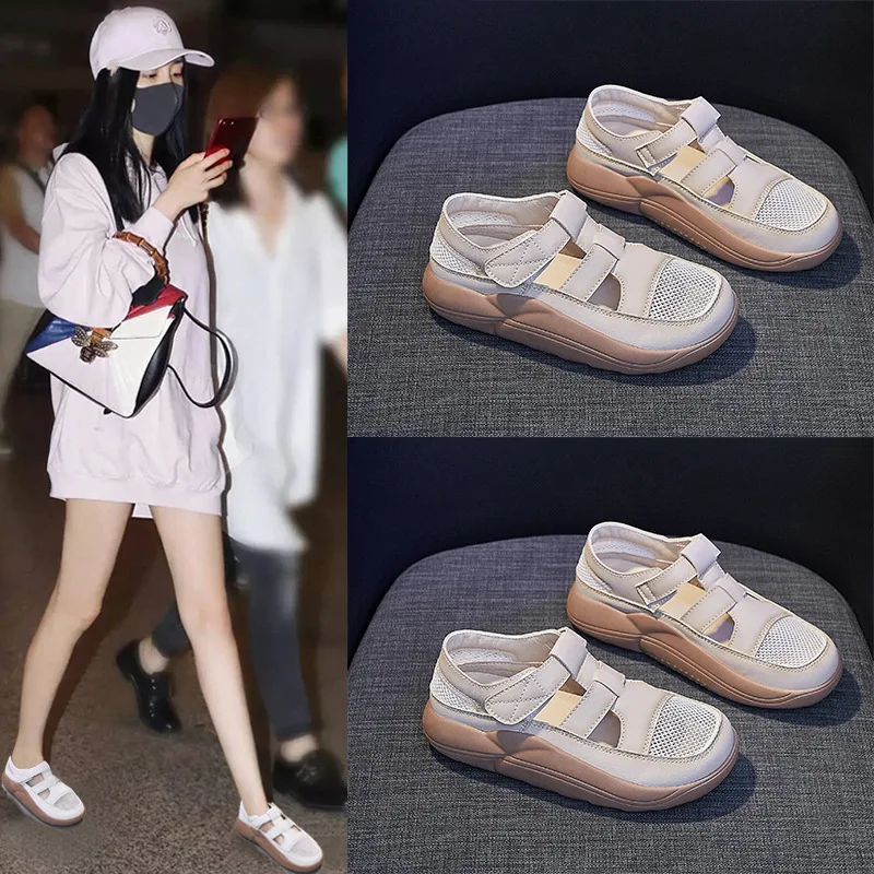 New Summer Women Shoes Breathable Female Sneakers Fashion How-Cuts Sports Casual Size 35-40