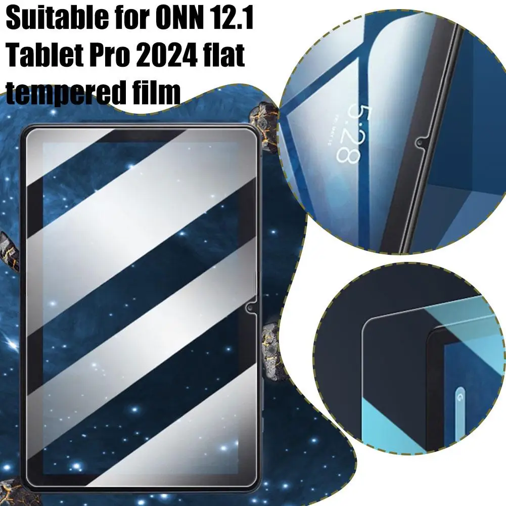 Tempered Glass Screen Protector For Onn 12.1 Inch Pro Tablet 2024 Model, Tempered Glass Scratch Resistance R6h5