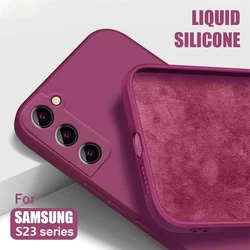 Liquid Silicone Phone Case for Samsung Galaxy S26 S25 S24 S23 S20 Ultra S21 FE S22 Plus A73 A72 A71 A53 A52 5G Soft Thin Cover