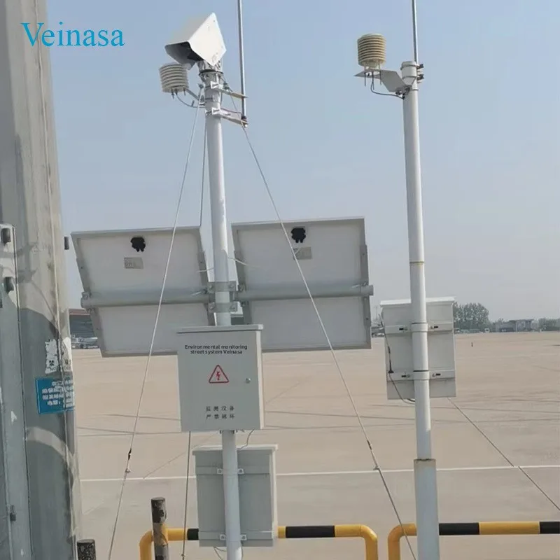 Airport Pavement Condition Monitor RAWS204 Road Slipperiness Friction Coefficient Ice Thickness Water Depth 12V 3m