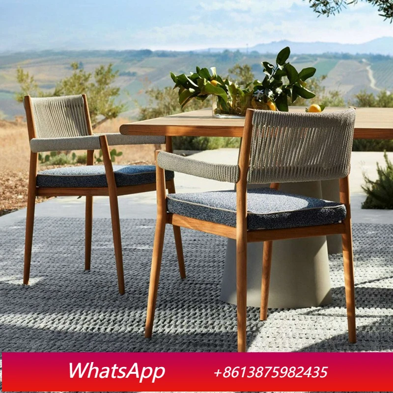 

LT solid wood villa courtyard tables and chairs garden terrace waterproof sunscreen furniture hotel homestay tables and chairs