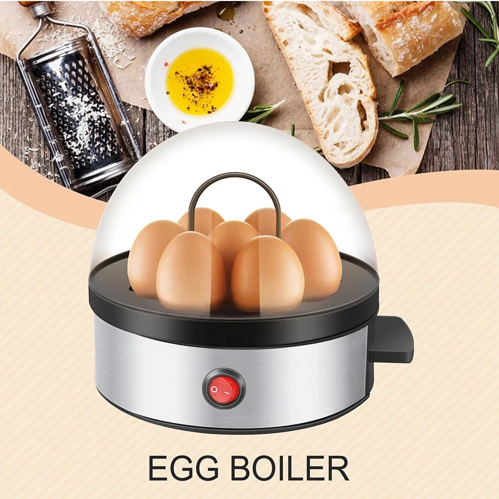 350W Electric Egg Boiler 7 Eggs Steamer Multifunctional Cooker with Auto Shut Off for Omelet Soft Medium and Hard Boiled Eggs