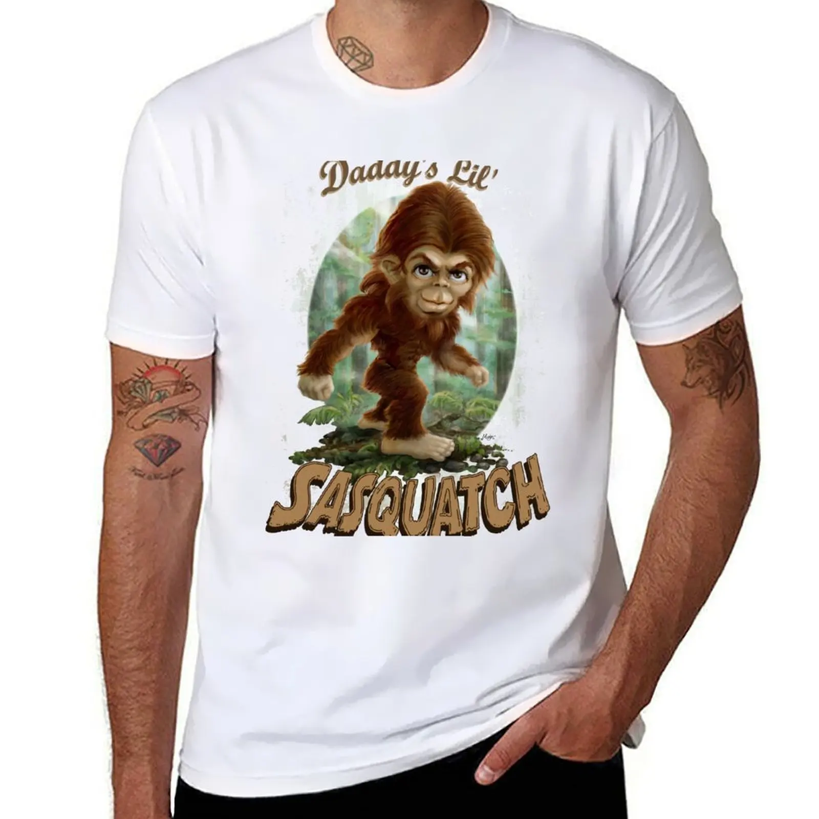 

Daddy's Lil' Sasquatch T-Shirt anime tshirt g man t shirts for men T-Shirt