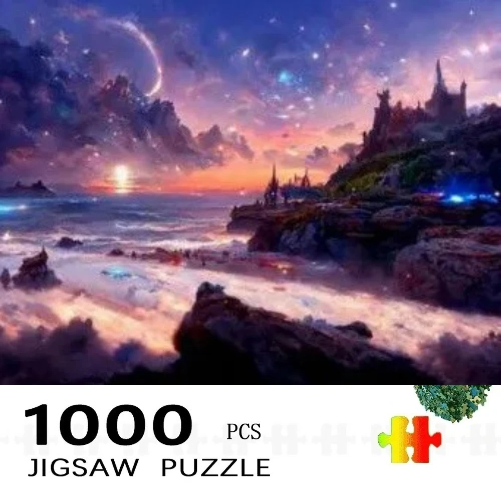 

500 Pieces Jigsaw Puzzle for Adults Mountain Landscape Fantasy Paper Puzzles Home Decor Wall Display Festival Gift
