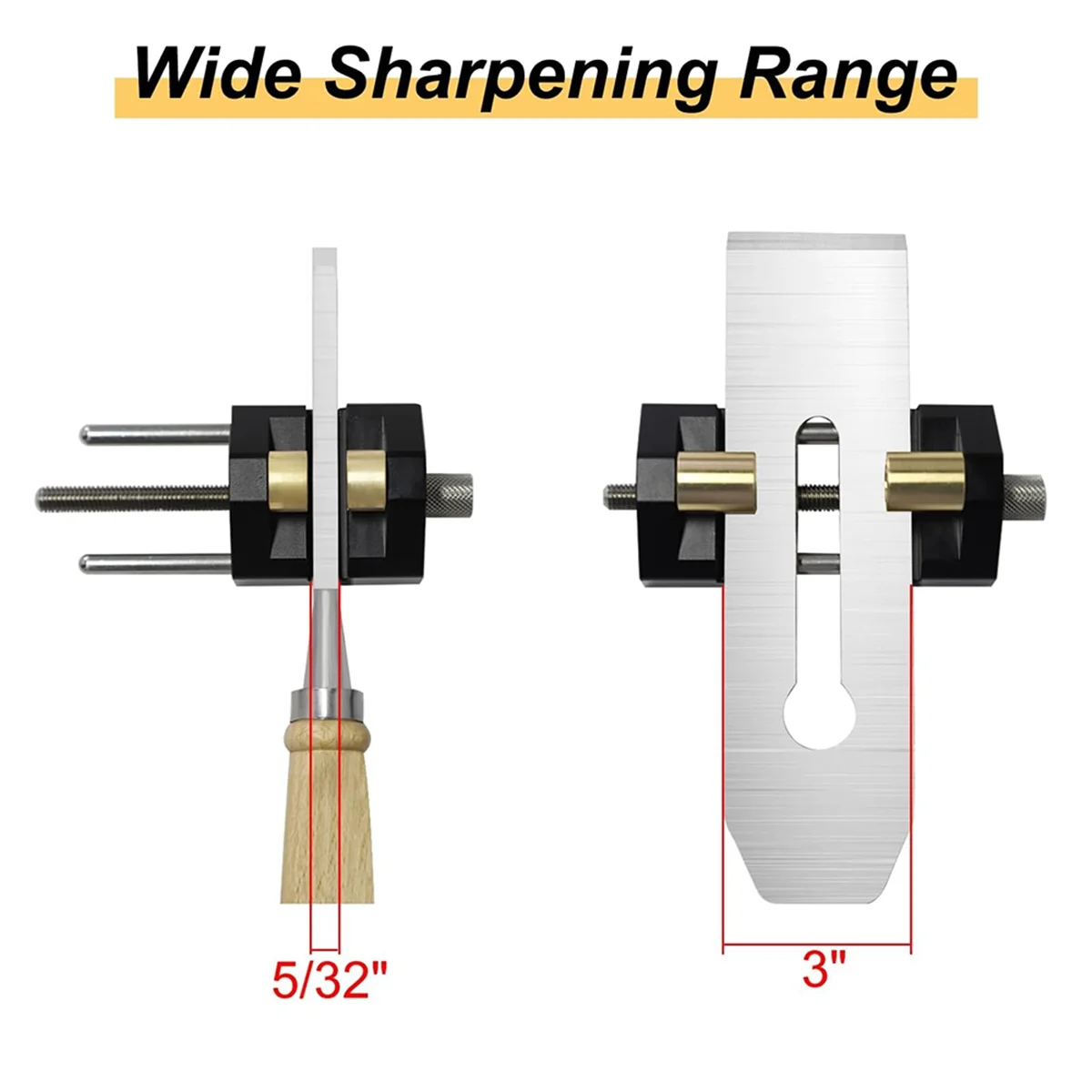 A53I Chisel Sharpening Jig Kit,with 5/32 to 3in Chisel Honing Guide for Chisels and Planes,Woodworking Guide,Wood Chisel Sets