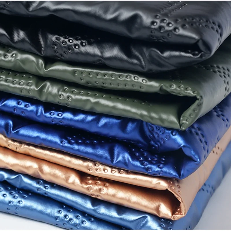PU Polyester Fabric for Embossing Clothing Artificial Leather Decorative Fabrics Diy Sewing Cloth Wholesale By The Meter