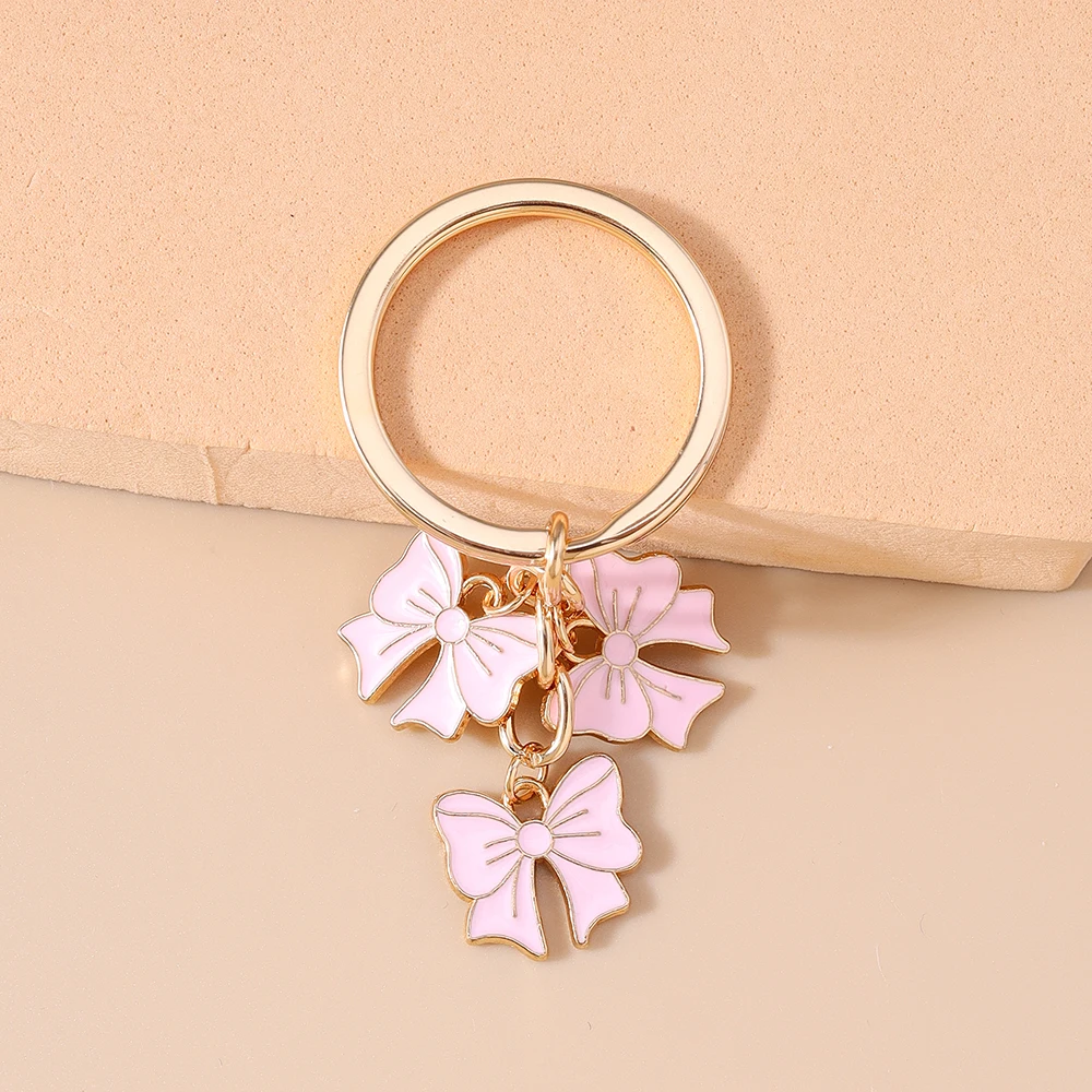Aihua Metall Bunter Schleifen-Schlüsselanhänger Romantische Sommer-Party Mädchen Handtaschen-Anhänger Schlüsselring Modeschmuck Geschenke – Detail 8