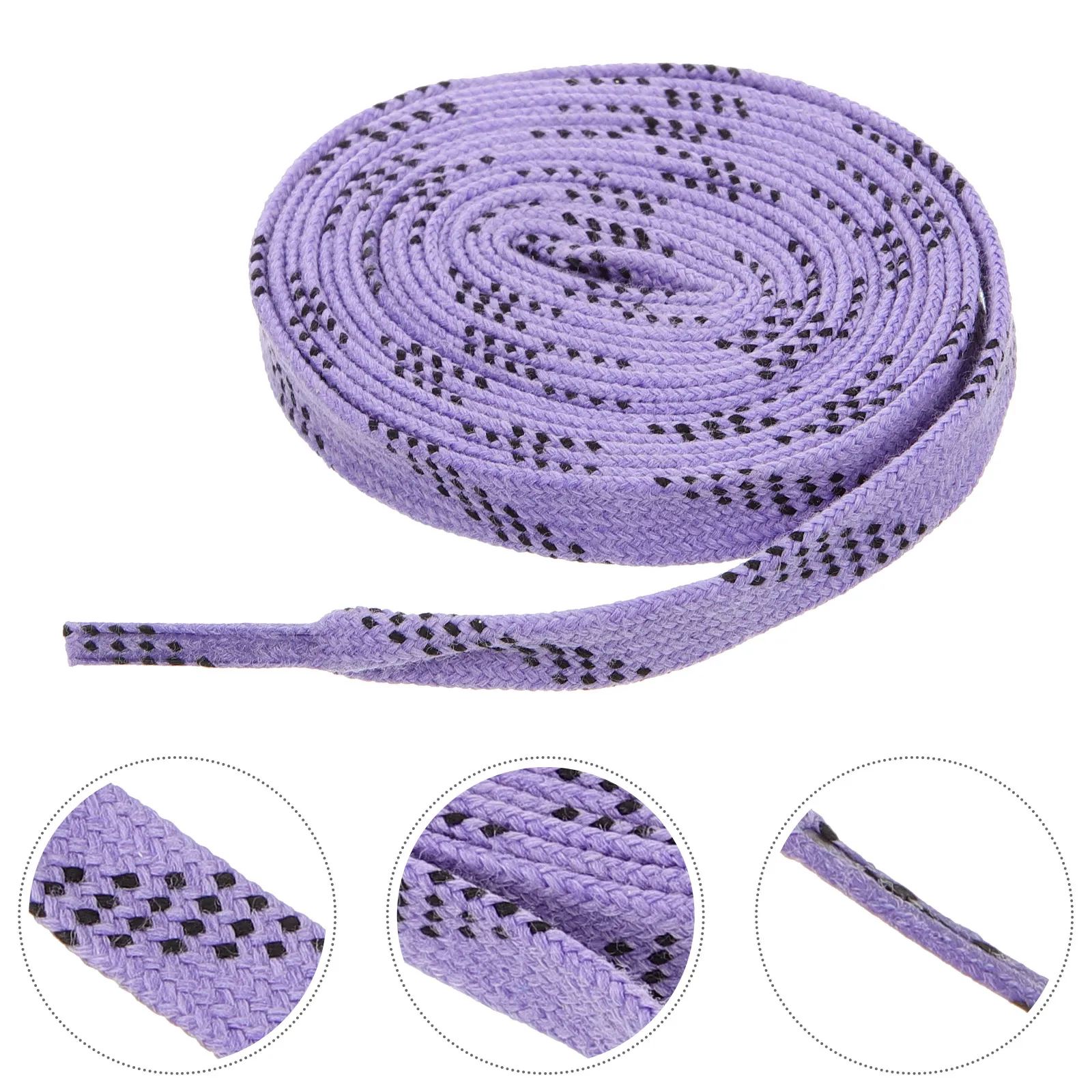 

Waxed Shoelaces Purple Durable Cotton Sports Shoe Laces Hockey Skate Laces Ski Shoelaces Long for Ice Sports Teamwear