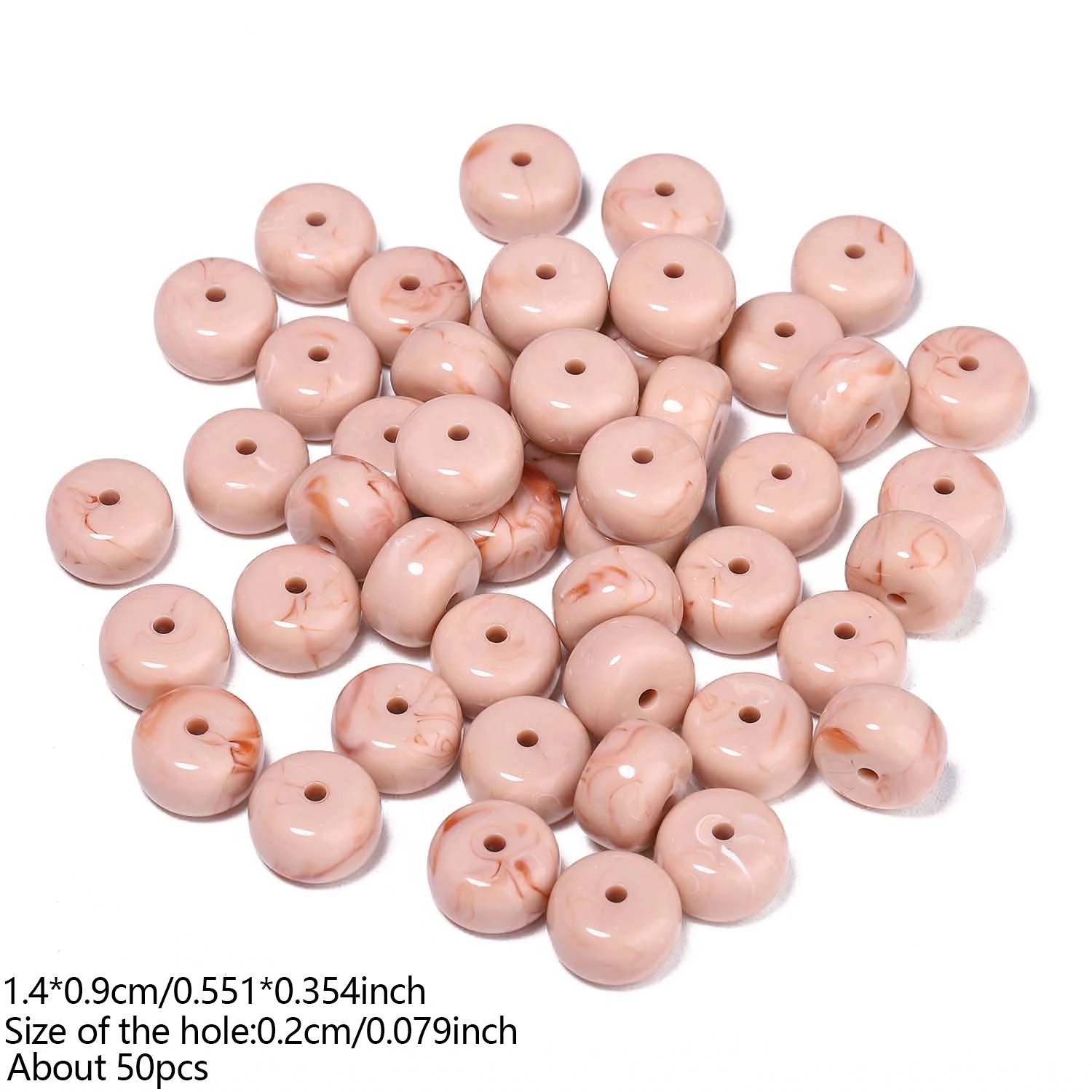 Farbige Acryl-Flachperlen 9x14mm Lose Spacer-Rondelle-Perlen für DIY-Ohrringe, Armbänder, Halsketten und Schmuckherstellung Zubehör – Detail 8