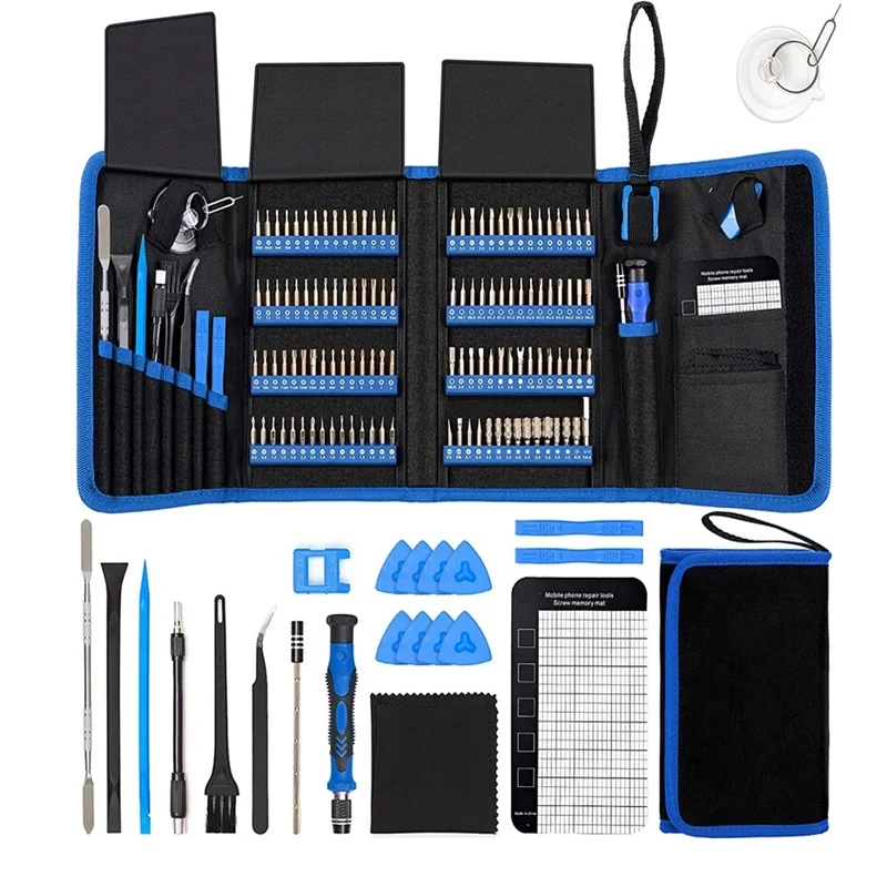 Juego de destornilladores 28 en 1 y 170 en 1 Universal con 120 puntas magnéticas Kit de herramientas de reparación manual para reparación de portátiles 6