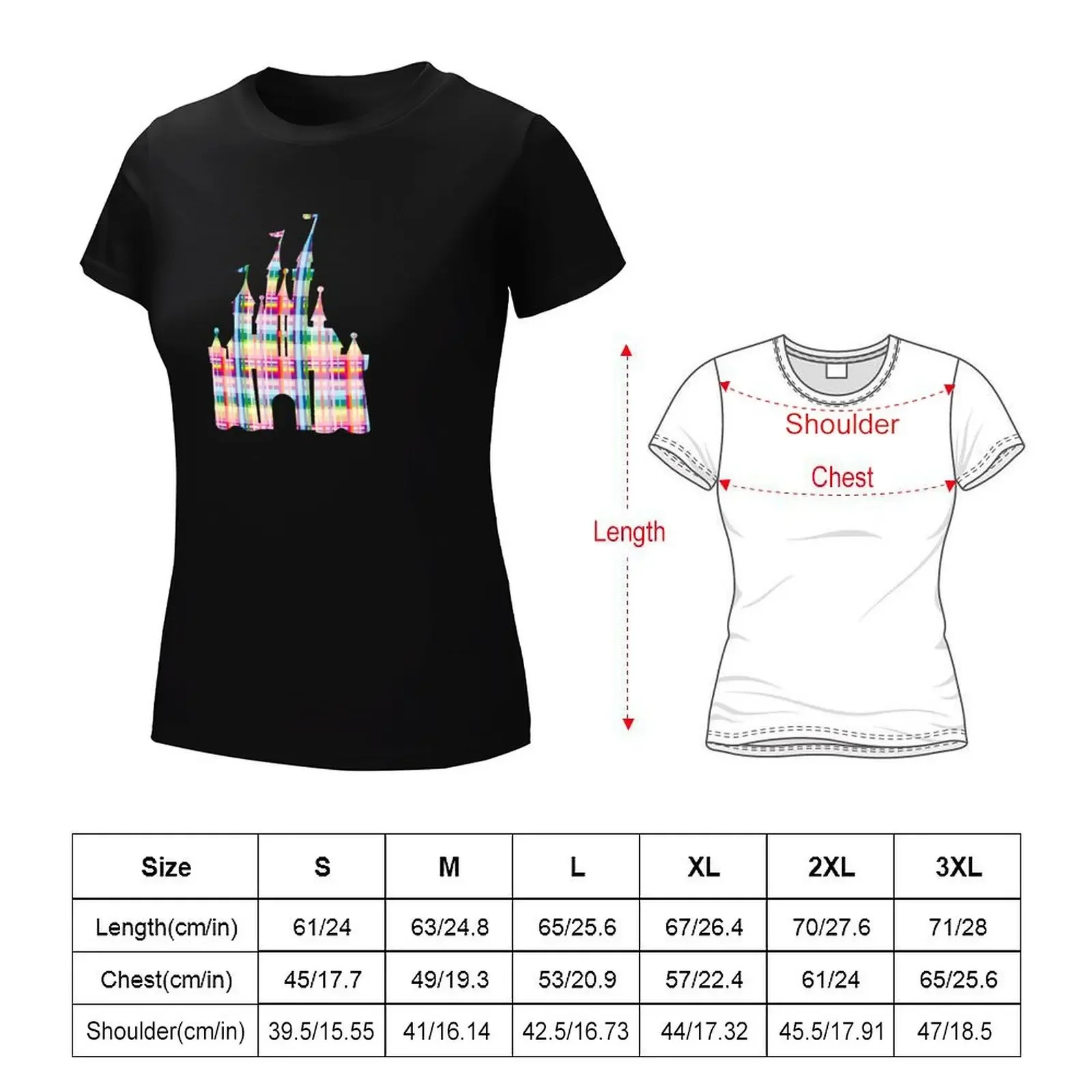 Colorful castle my happy place T-shirt animal print shirt for girls graphics western t-shirt dress for Women