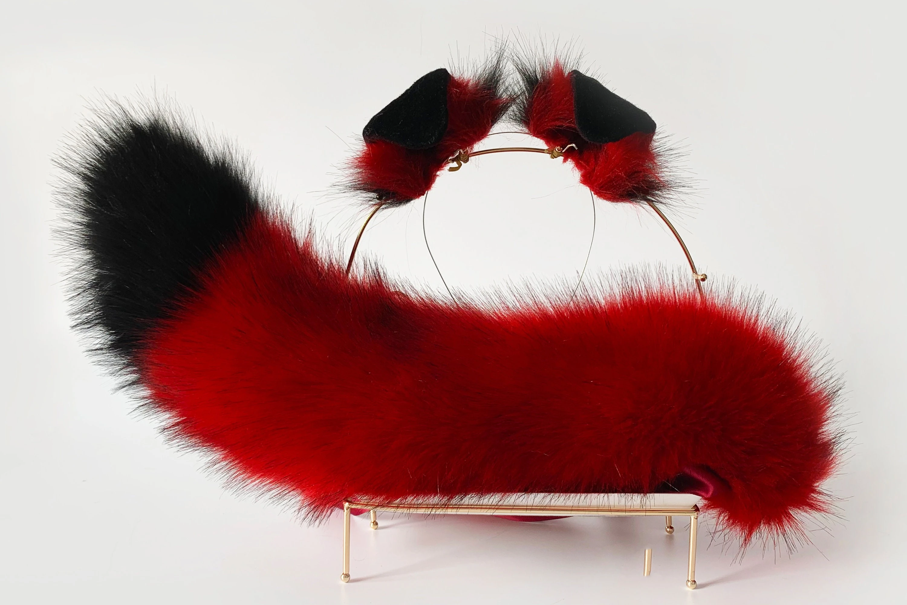 Puppy ear and tail set puppy play set petplay ear shepherd dog ear and tail anime cosplay Shiba Inu dog ear and tail set cosplay 3