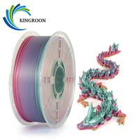 KINGROON Newest Colour 3D Printer Filament PLA Silk Rainbow Multicolor Gradient Printing Consumables 1.75mm 1kg Plastic Spool