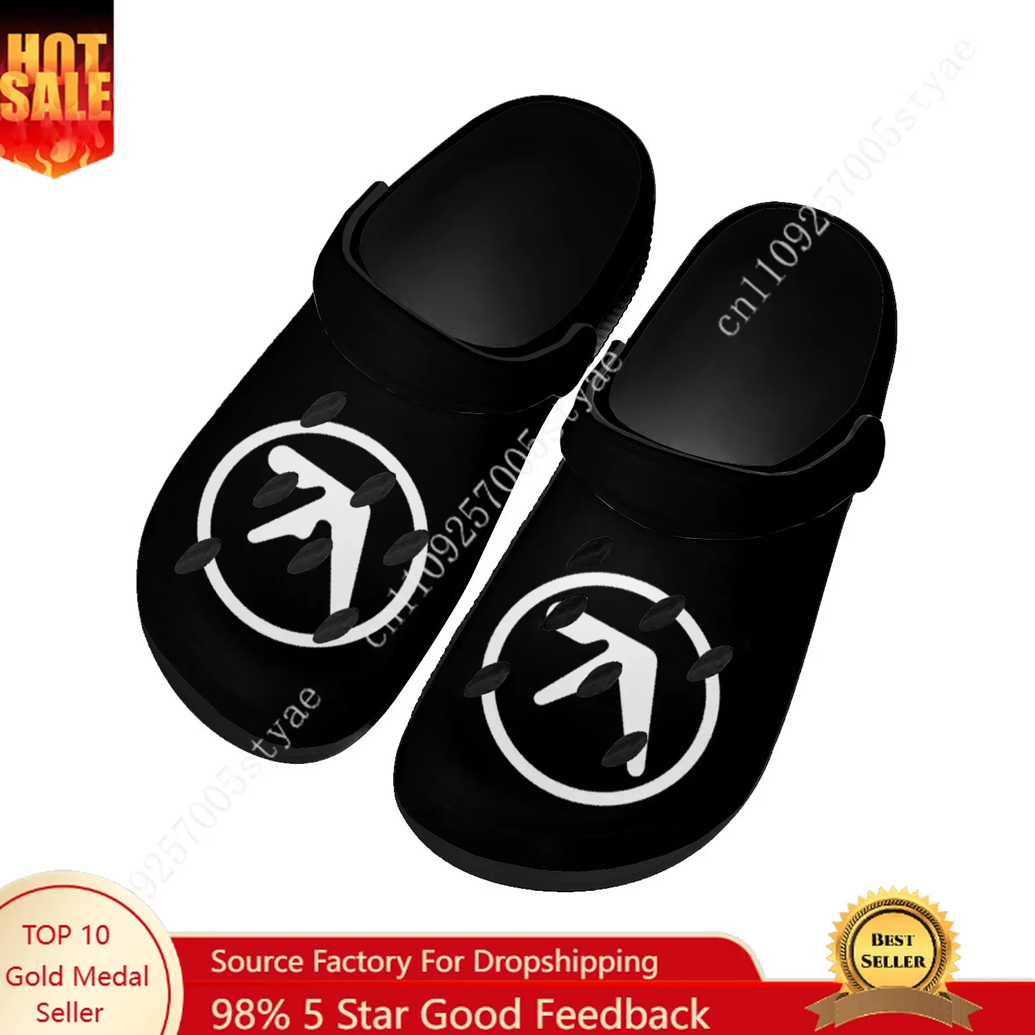 

Aphex Twin Water Shoes Home Garden Clogs Mens Women Youth Boy Girl Sandals Custom Breathable Hole Slippers Black