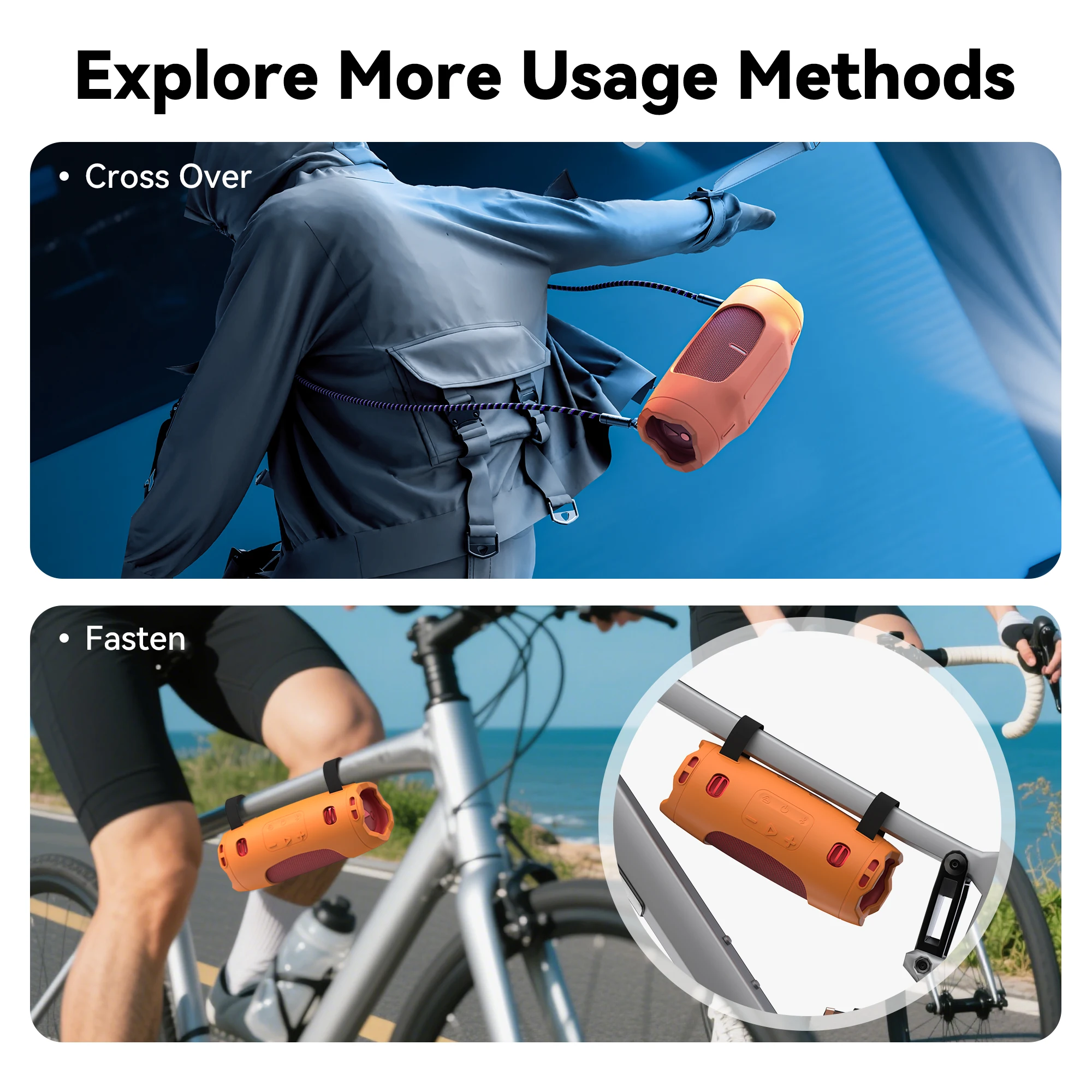 غطاء حماية من السيليكون لهاتف JBL Charge 6 مكبر صوت محمول مقاوم للماء للسفر جل ناعم من السيليكون حقيبة حمل مكبر الصوت