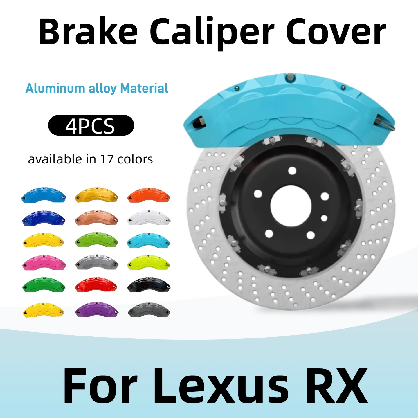 For Lexus RX Car Brake Caliper Cover Aluminum Alloy Wheel Exterior For Lexus RX270 RX300 RX350 RX350h RX450 RX450h RX500h