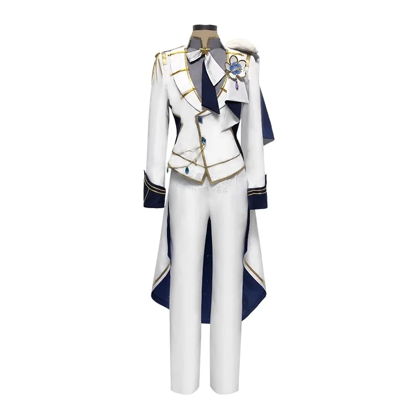 Anime Game RankA Cosplay Costume Idol Uniform Top Pants One-shoulder Cape Backswing Cape for Men Roleplay Halloween Party Outfit