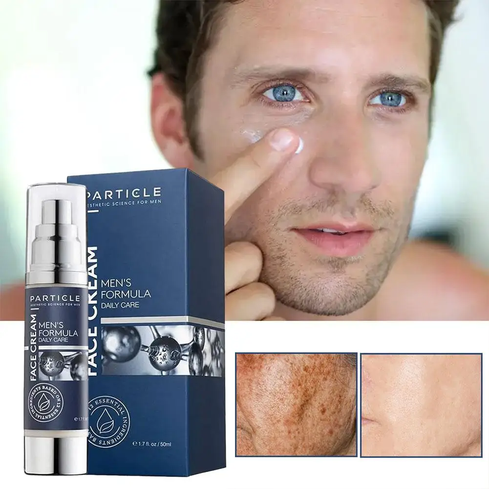 

50 мл 1,7 унции 6-в-1 мужской крем для лица, антивозрастной увлажняющий крем, коллагеновый увлажняющий крем для удаления темных пятен и мешков под глазами, уход за кожей