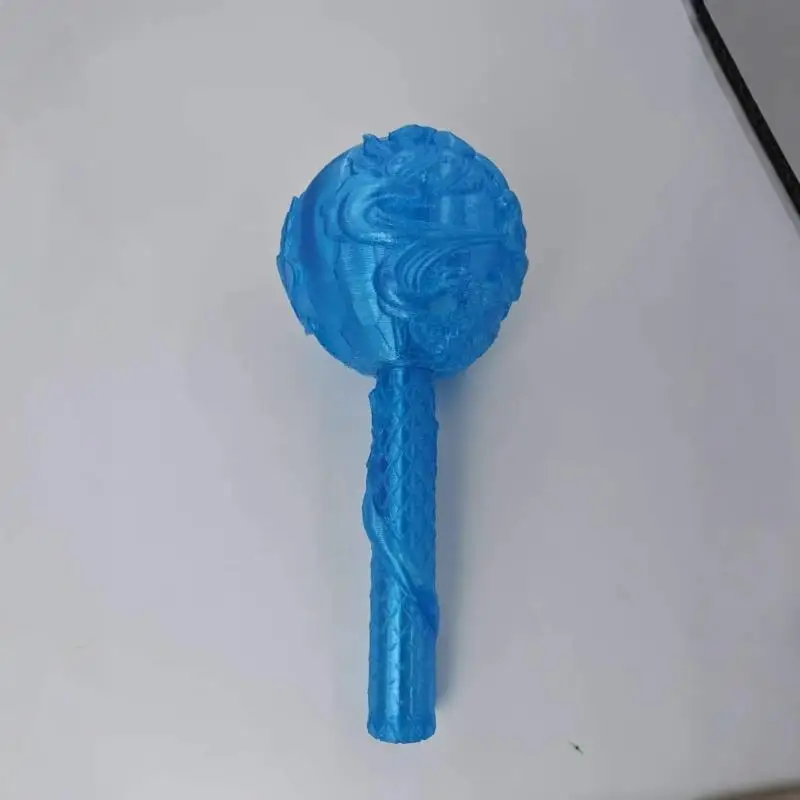 Kawaii Ne Zha 2 Anime Peripherals Cosplay Aobing Panlong Warhammer Cartoon 3D Print Sea Salt Lollipop Weapon