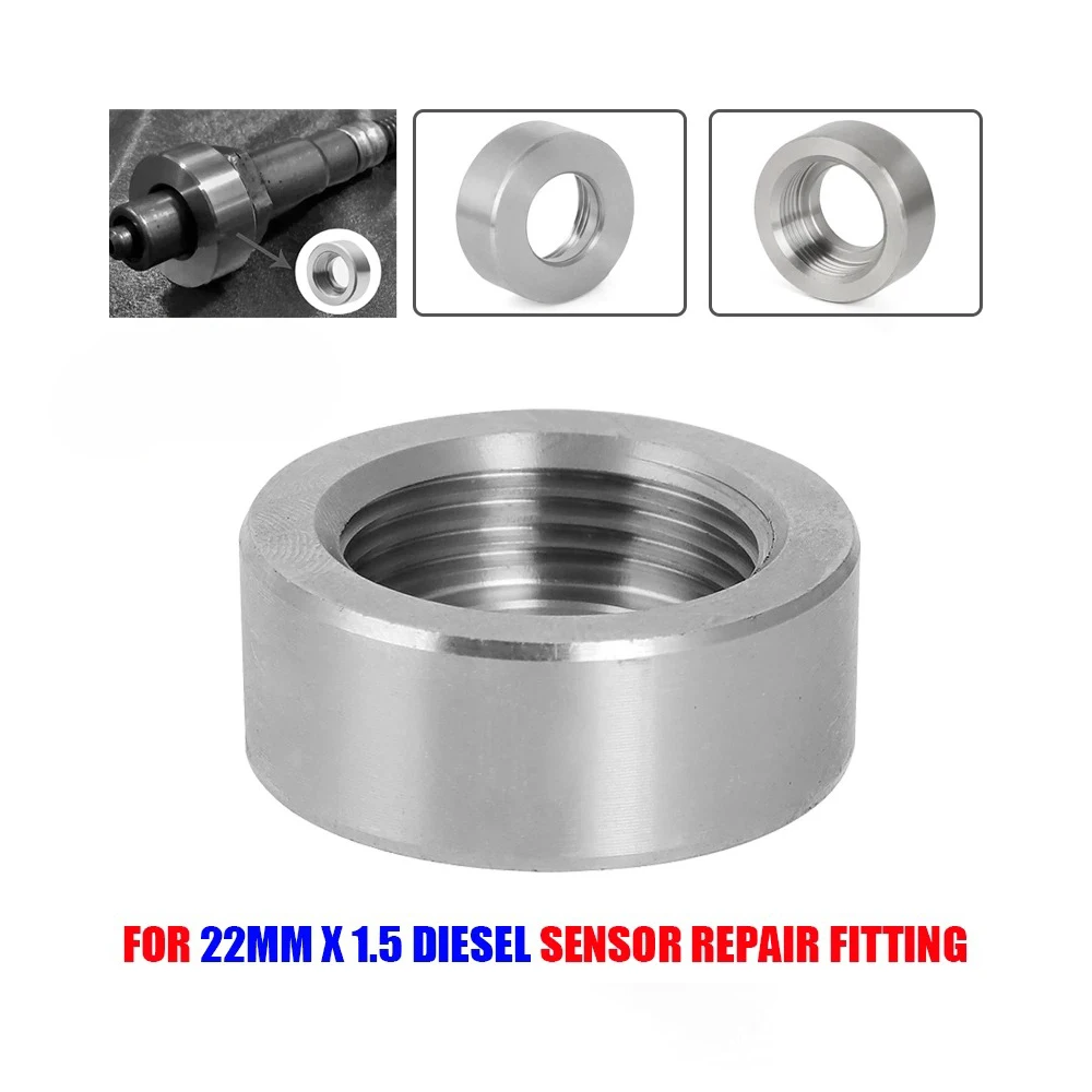 M22x1.5 Stainless Steel Weld Bung Diesel NOx Nitrogen Oxide Sensor Repair Mount Fitting Exhaust Pipe Weld On Adapter