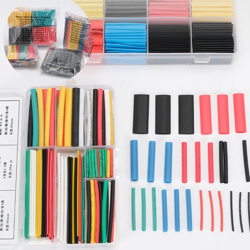 Heat Shrink Tube Kit, Insulated Heat Shrink Tubing, Thermoresistant Wire Sleeve for Electrical Cable Connection & Protection