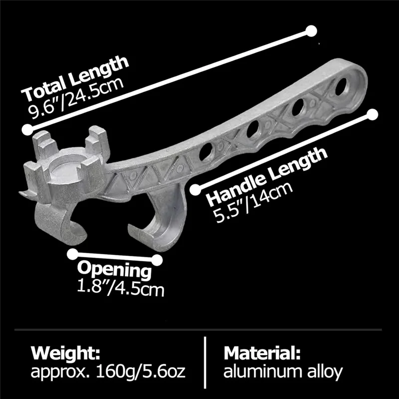ABNP 2X Aluminium-Trommelschlüssel, Metall-Eimeröffner 5 Gallonen, zum Öffnen von 10-55-Gallonen-Trommeln, passend für 2 Zoll und 3/4 Zoll Stopfenkappen Dur
