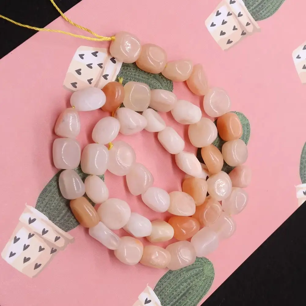 

Mix-color Natural Stone Irregular Beads Pink Aventurine Loose Bead Jewelry Accessory 1 Strand Handmade Unique Necklace Material