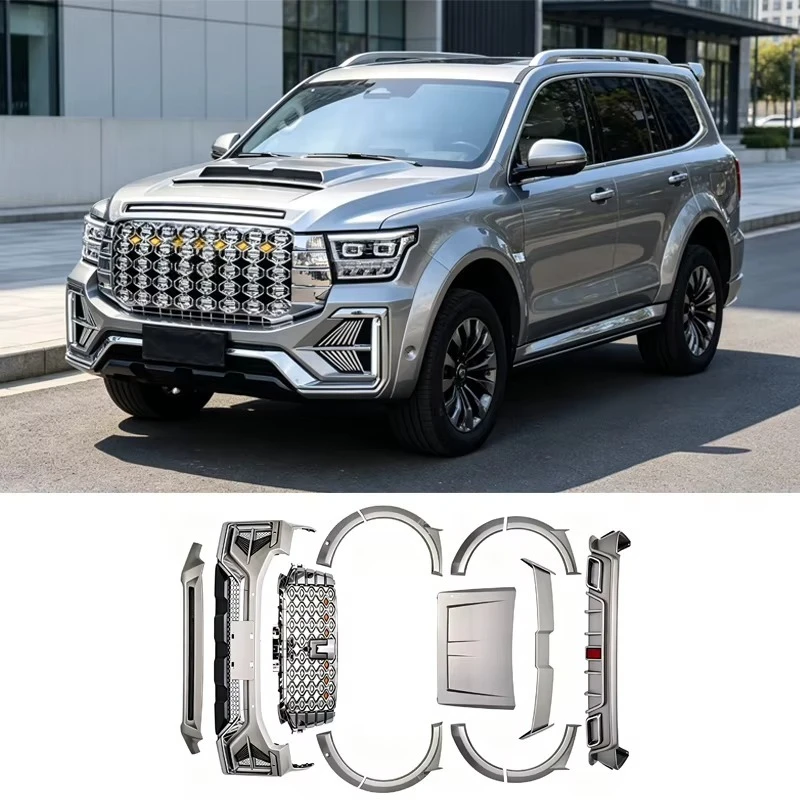 Body Kit Front and Front Bumper Assembly Hurricane Style Car Exterior Modification Replacement for Great Wall for Tank 500