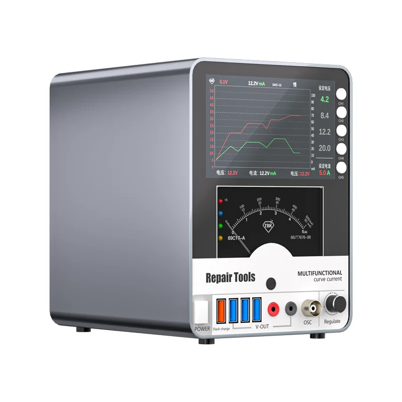 

TBK 217A Curved DC Regulated Power Supply Multiple Ports Charging 150W 30V5A Current Voltage Hyperbola Limiting Repair Tools Set