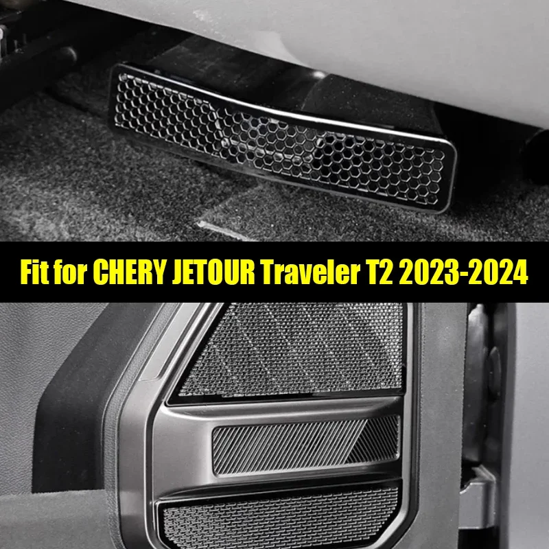 

New! Door Horn Cover Air Vent Modified Pieces Suitable for CHERY Jetour Traveller T2 2023 2024 Stainless Steel Interior Modifica