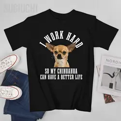 Unisex Men Chihuahua Mom Dog Dad Funny Chihuahua Tshirt Tees T Shirts Women Boys 100% Cotton T-Shirt