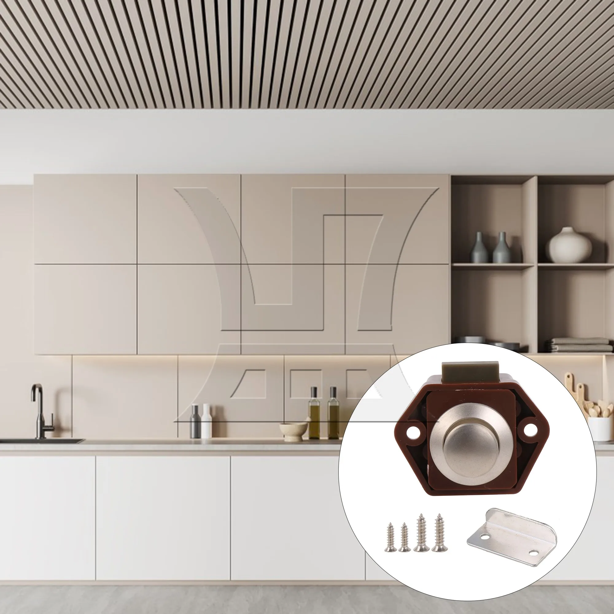 BQLZR 6 peças botão de pressão marrom botão de trava de armário para porta de armário de caravana RV