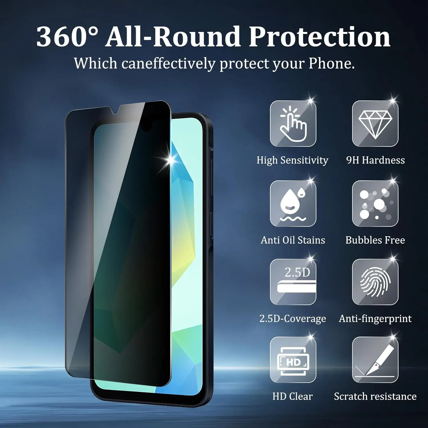 For Samsung Galaxy A16 anti spy tempered glass 6.7inch Privacy Screen Protector