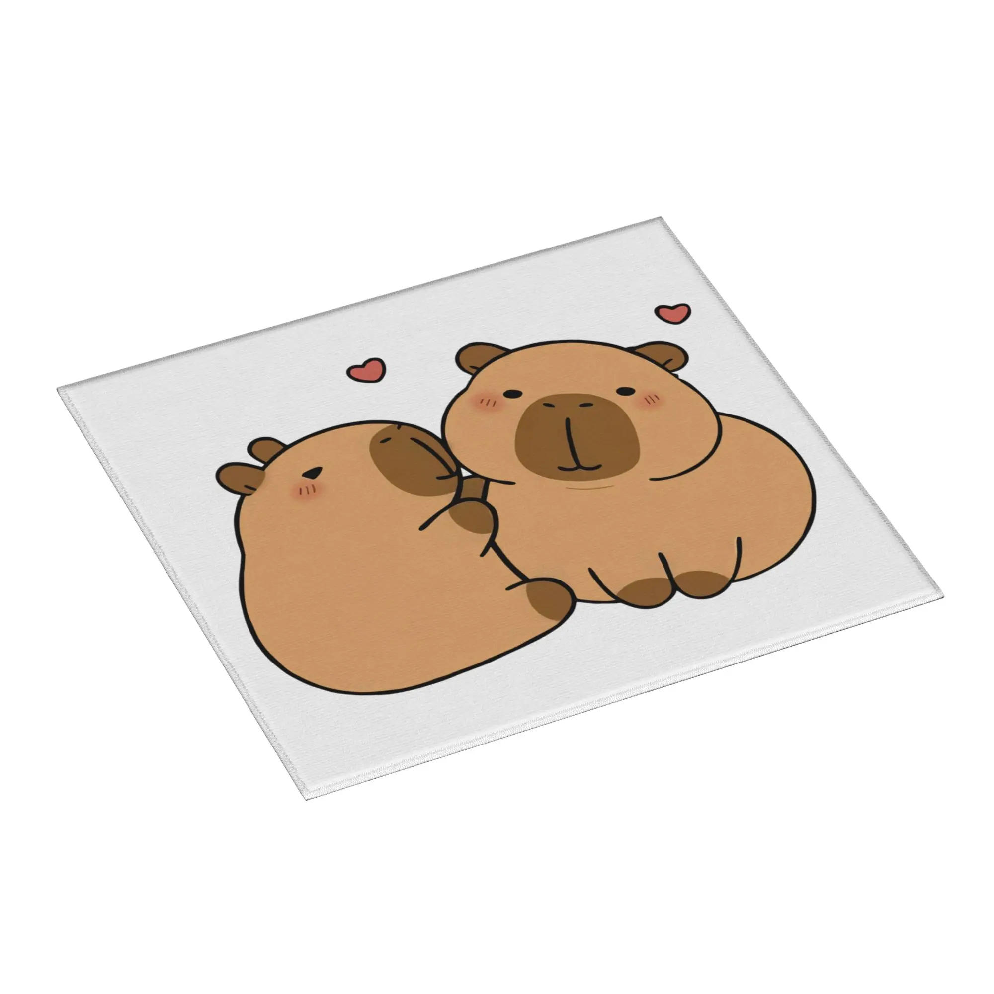 Drying Mat For Kitchen Cartoon Animal Pets Capybara Barware Tableware Oil Proof Reusable  Washable Kitchen Sink Drying Pad