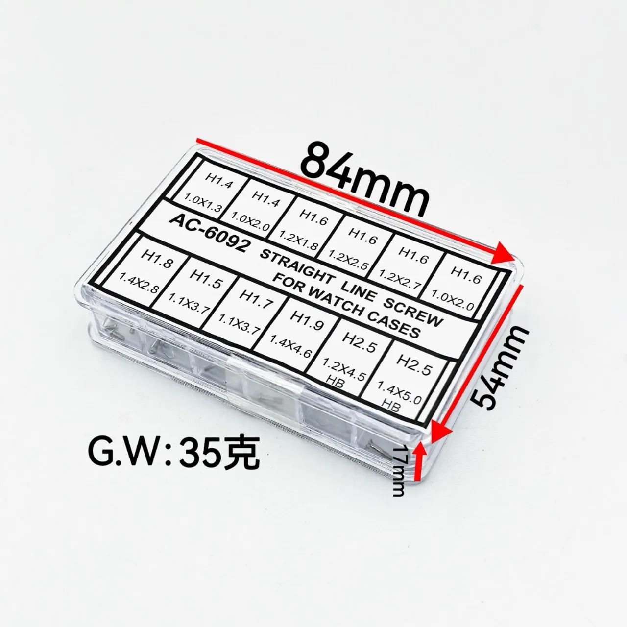 Stainless Steel Watch Screw Kit  Assorted Flathead Case Screws for Watchmaker Repair & Maintenance