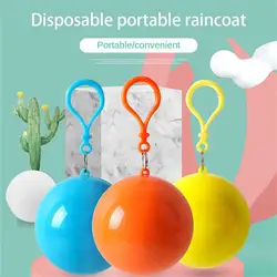 Raincoat Ball Disposable Adult Children Portable Waterproof Ball Raincoat Universal Raincoat For Outdoor Travel Convenient Carry