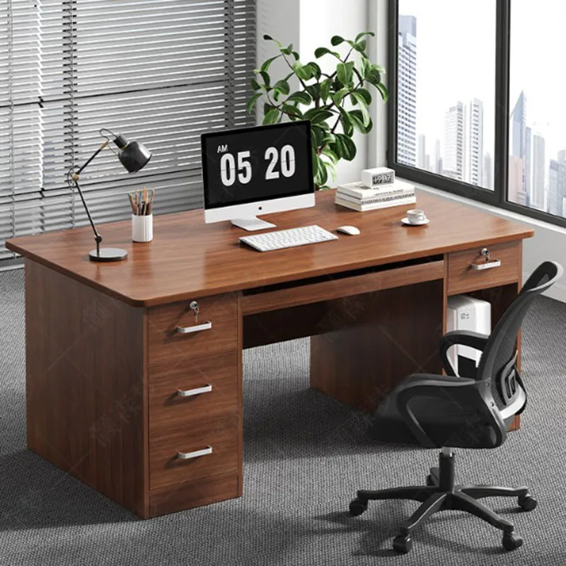 Big Size Wooden Office Desk Professional Vintage Simple Universal Office Desk Executive Mesas Escritorio Living Room Decoration