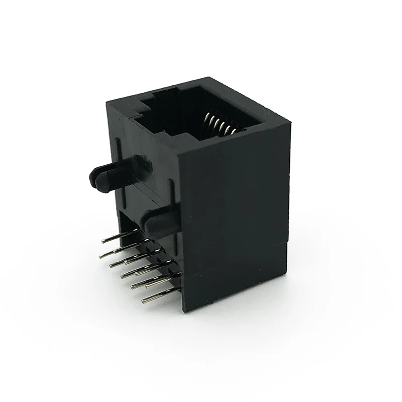 10/20PCS RJ48 Connector 10P10C Female DIP RJ50 Socket Horizontal All Plastic Black 5621 Modular Jack L=17.63MM