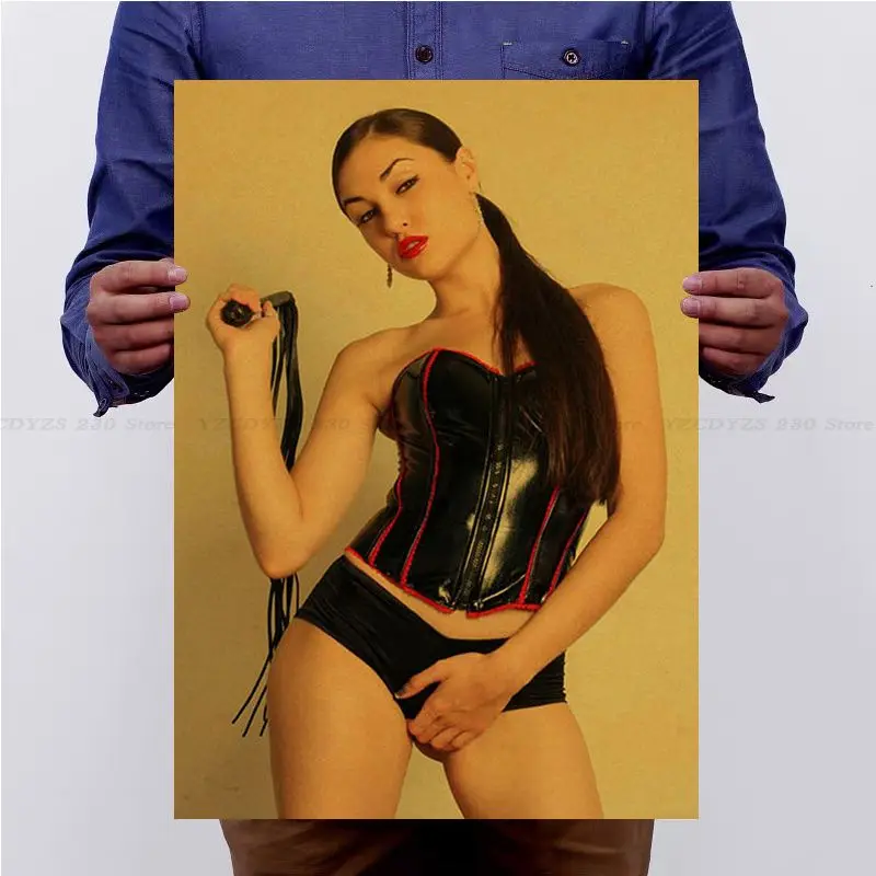 Sasha Grey Sexy Vintage Posters Sticky Vintage Room Home Bar Cafe Decor Wall Decor