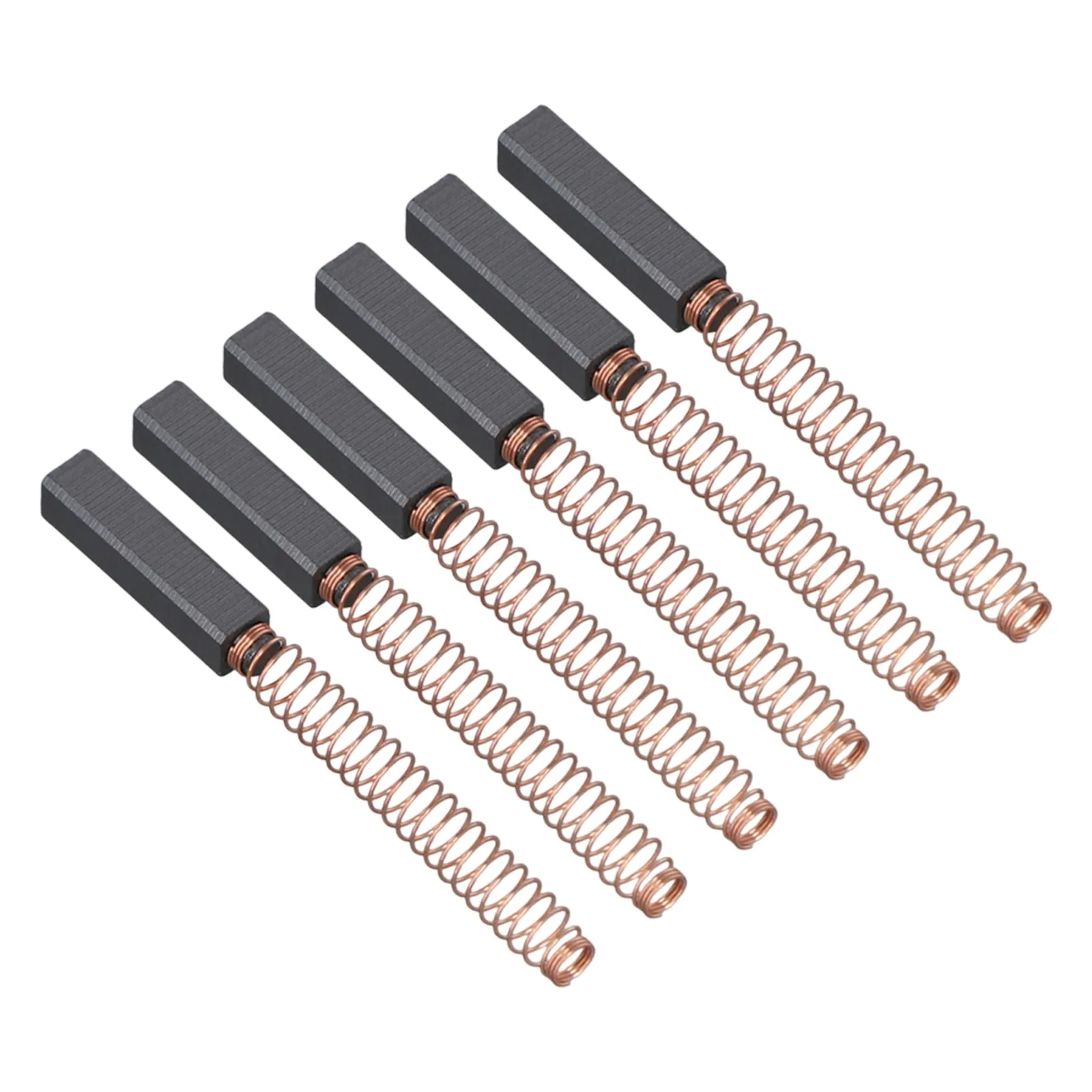 

6pcs Carbon Brushes Carbon Brushes 6x6x25mm Size Carbon And Metal Material Compatible With Multiple Models Good Wear Resistance