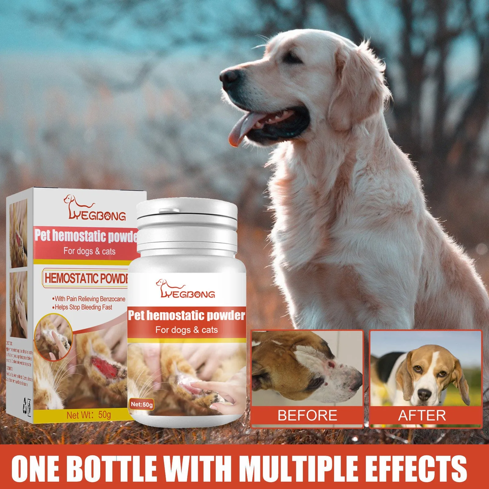 Pet Hemostatic Powder Wound Cleaning Hemostatic Powder Pet Wound Powder