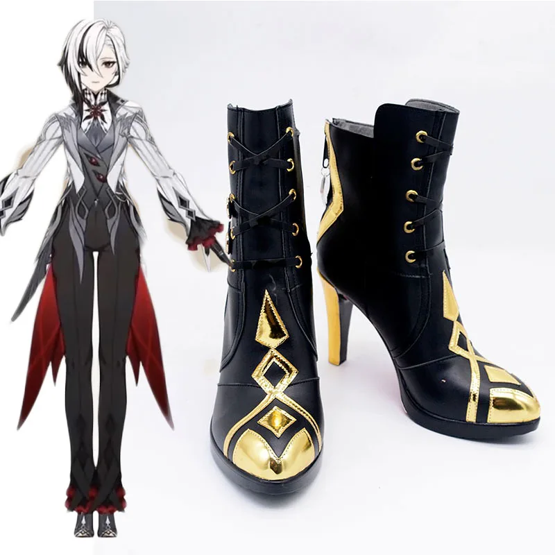 

Game Genshin Impact Cosplay Shoes Archireno Servant Boots Customized Halloween Party Props In Large Sizes For Both Men