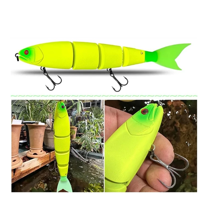 Fishing Lure 170Mm 40G Jointed Minnow Wobblers ABS Body With Soft Tail Swimbaits Soft Lure For Pike And Bass