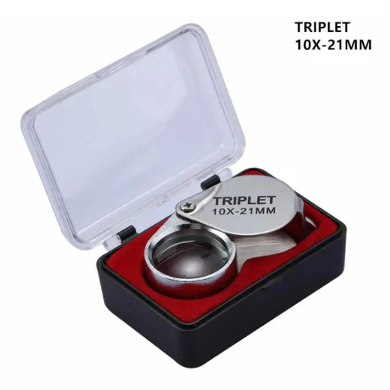 10-30X Taschenlupe Lupe Schmuck Lupe Faltbare Diamant Lupa Triplet Juweliere Auge Glas Werkzeug Leselupe